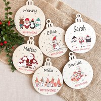 Weihnachtskugel Personalisiert | Weihnachtsbaumkugeln Mit Name Weihnachtsdeko Christbaumkugel Weihnachtsornament 9x10, 5 cm Bunt 2 von GiftShopDC
