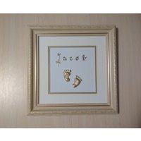 Babyschritte Namensrahmen Benutzerdefinierte Buchstabenkunst von GiftStudioCrafts