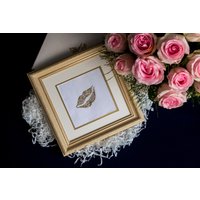 Kuss Dekor Gold Lippen Kunst Romantisch von GiftStudioCrafts