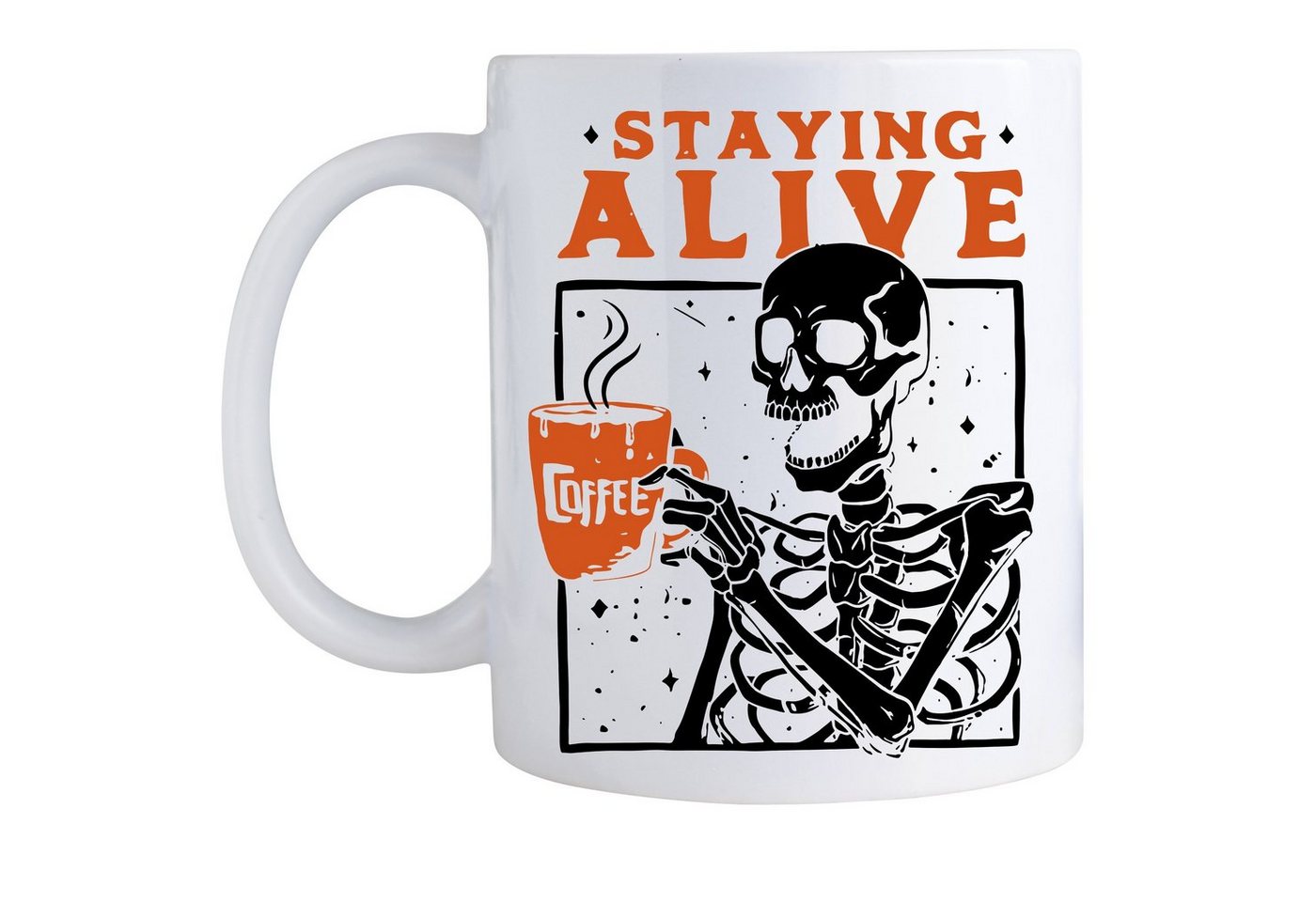 Giftandprint Tasse Totenkopf Halloween Deko Tasse Keramiktasse, Mikrowellengeeignet, Spülmaschinengeeignet von Giftandprint