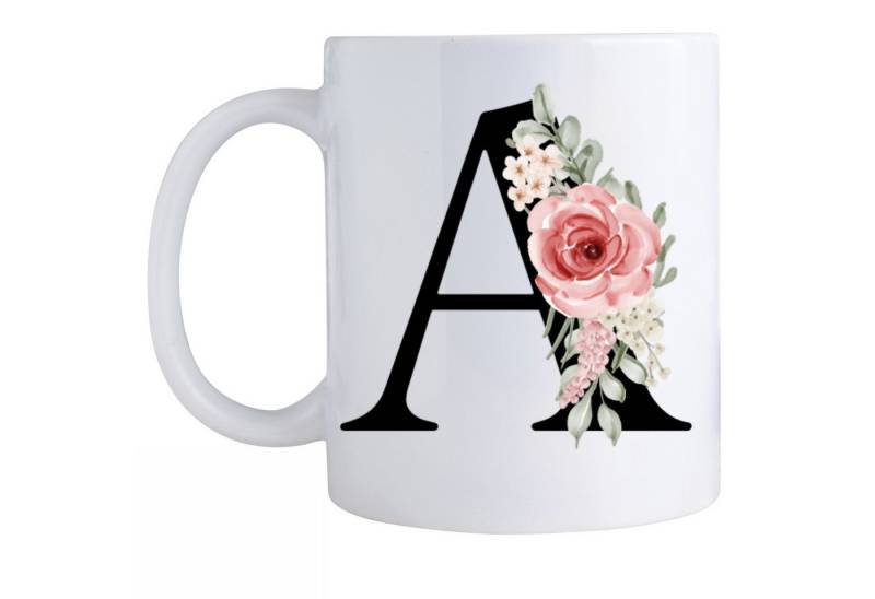 Giftandprint Tasse personalisiert mit Namen Anfangsbuchstabe Monogramm Initiale, Geschenke für Frauen, Spülmaschinengeeignet, Mit Geschenkbox von Giftandprint