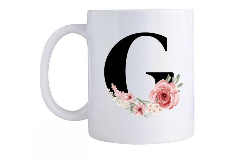 Giftandprint Tasse personalisiert mit Namen Anfangsbuchstabe Monogramm Initiale, Geschenke für Frauen, Spülmaschinengeeignet, Mit Geschenkbox von Giftandprint