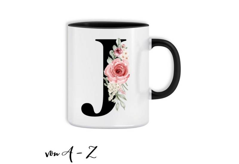 Giftandprint Tasse personalisiert mit Namen Anfangsbuchstabe Monogramm Initiale, Geschenke für Frauen, Spülmaschinengeeignet, Mit Geschenkbox von Giftandprint