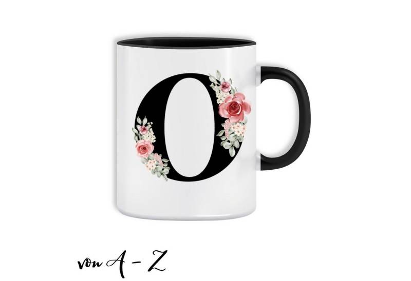 Giftandprint Tasse personalisiert mit Namen Anfangsbuchstabe Monogramm Initiale, Geschenke für Frauen, Spülmaschinengeeignet, Mit Geschenkbox von Giftandprint