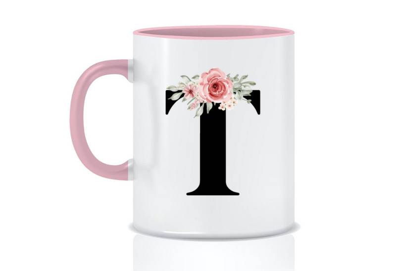 Giftandprint Tasse personalisiert mit Namen Anfangsbuchstabe Monogramm Initiale, Geschenke für Frauen, Spülmaschinengeeignet, Mit Geschenkbox von Giftandprint