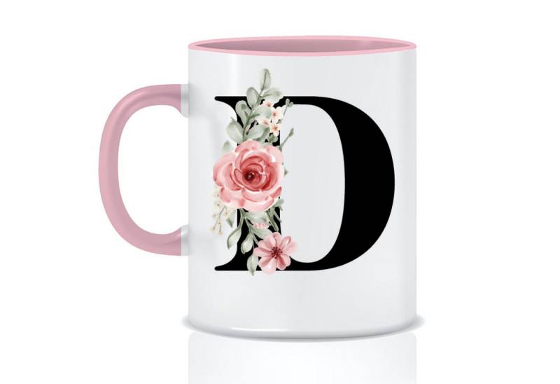 Giftandprint Tasse personalisiert mit Namen Anfangsbuchstabe Monogramm Initiale, Geschenke für Frauen, Spülmaschinengeeignet, Mit Geschenkbox von Giftandprint