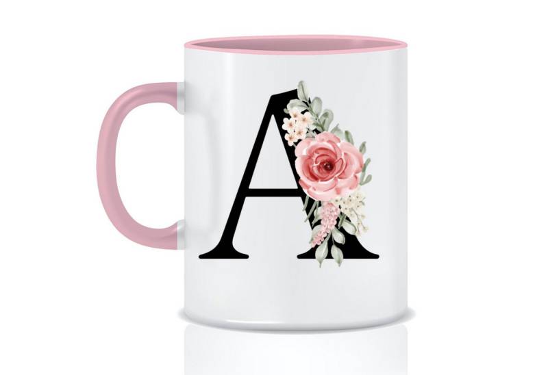 Giftandprint Tasse personalisiert mit Namen Anfangsbuchstabe Monogramm Initiale, Geschenke für Frauen, Spülmaschinengeeignet, Mit Geschenkbox von Giftandprint