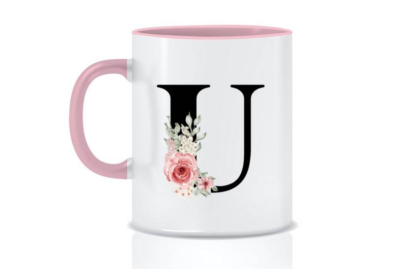 Giftandprint Tasse personalisiert mit Namen Anfangsbuchstabe Monogramm Initiale, Geschenke für Frauen, Spülmaschinengeeignet, Mit Geschenkbox von Giftandprint