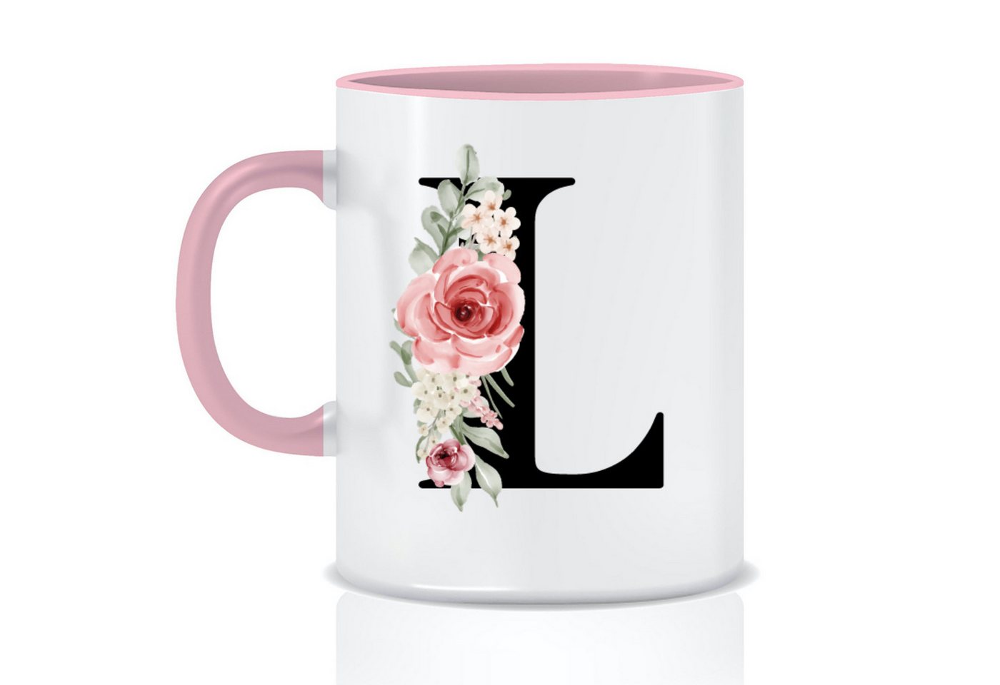 Giftandprint Tasse personalisiert mit Namen Anfangsbuchstabe Monogramm Initiale, Mikrowellengeeignet, Spülmaschinengeeignet, Mit Geschenkbox von Giftandprint