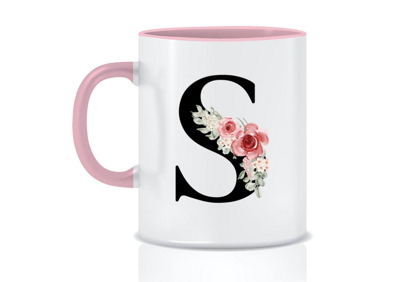 Giftandprint Tasse personalisiert mit Namen Anfangsbuchstabe Monogramm Initiale, Mikrowellengeeignet, Spülmaschinengeeignet, Mit Geschenkbox von Giftandprint