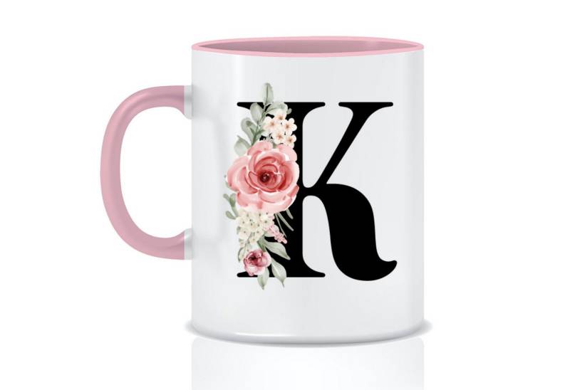 Giftandprint Tasse personalisiert mit Namen Anfangsbuchstabe Monogramm Initiale, Geschenke für Frauen, Spülmaschinengeeignet, Mit Geschenkbox von Giftandprint