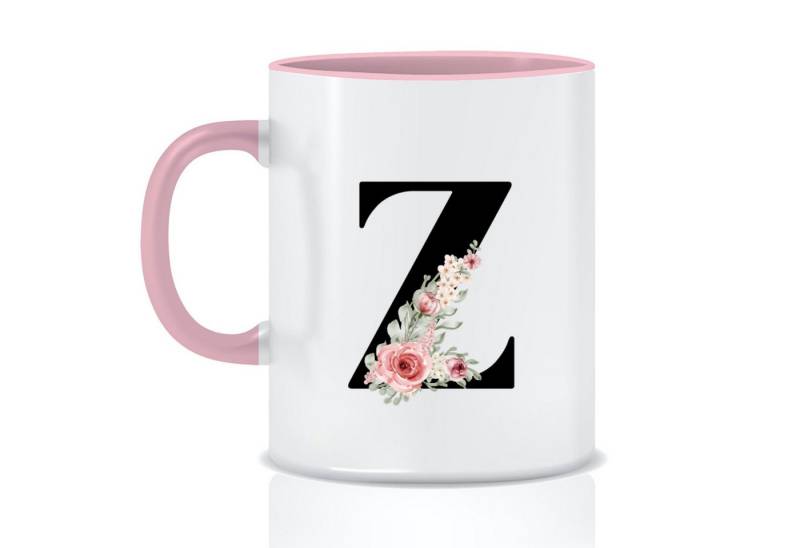 Giftandprint Tasse personalisiert mit Namen Anfangsbuchstabe Monogramm Initiale, Geschenke für Frauen, Spülmaschinengeeignet, Mit Geschenkbox von Giftandprint