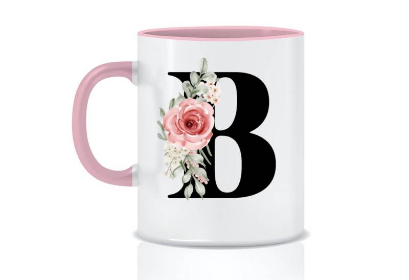 Giftandprint Tasse personalisiert mit Namen Anfangsbuchstabe Monogramm Initiale, Geschenke für Frauen, Spülmaschinengeeignet, Mit Geschenkbox von Giftandprint