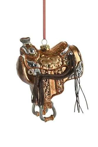 Christbaumanhänger Sattel (Pferd) Glas Höhe 13,2 cm Hänger von Giftcompany