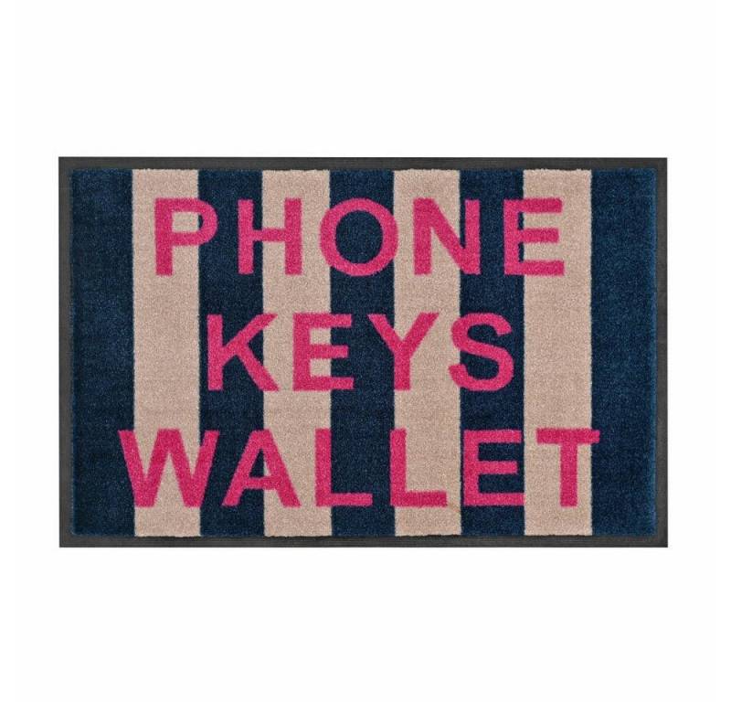 Fußmatte Washables Phone Keys Wallet 75 x 50 cm, Giftcompany, rechteckig, waschbar von Giftcompany