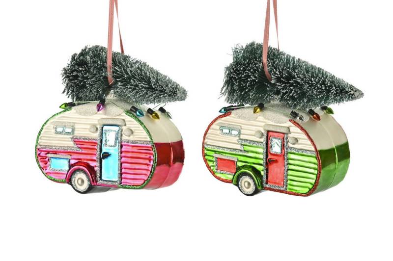 Giftcompany Baumbehang Hänger Wohnanhänger mit Baum sortiert rot/grün 5cm (1 Stück) von Giftcompany