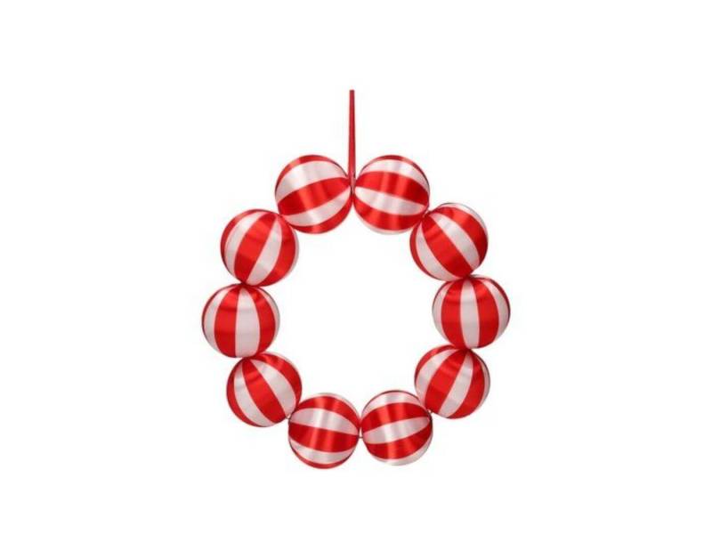 Giftcompany Dekokranz Chinois, Kugelkranz, gestreift, rot/weiß Giftcompany Dekokranz Chinois, Kugelkranz, gestreift, rot/weiß von Giftcompany