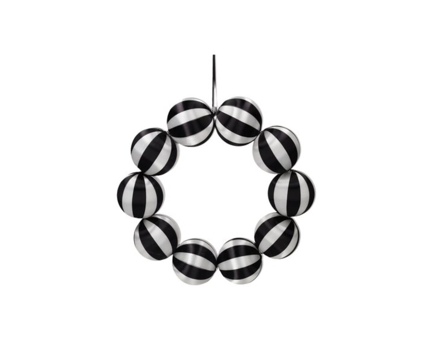 Giftcompany Dekokranz Chinois, Kugelkranz, gestreift, schwarz/weiß von Giftcompany