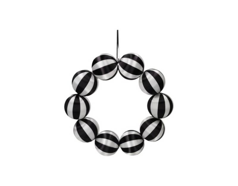 Giftcompany Dekokranz Chinois, Kugelkranz, gestreift, schwarz/weiß von Giftcompany
