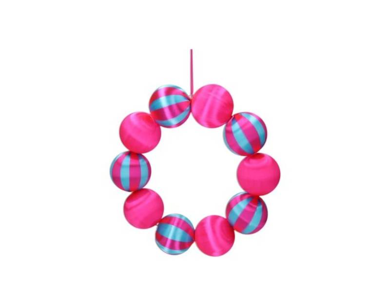 Giftcompany Dekokranz Chinois, Kugelkranz, uni/gestreift, pink/türkis Giftcompany Dekokranz Chinois, Kugelkranz, uni/gestreift, pink/türkis von Giftcompany