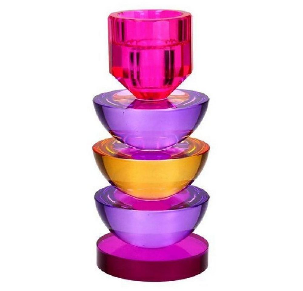 Giftcompany Kerzenhalter Kerzenhalter Sari Rund Lila Orange Pink (17,5cm) von Giftcompany