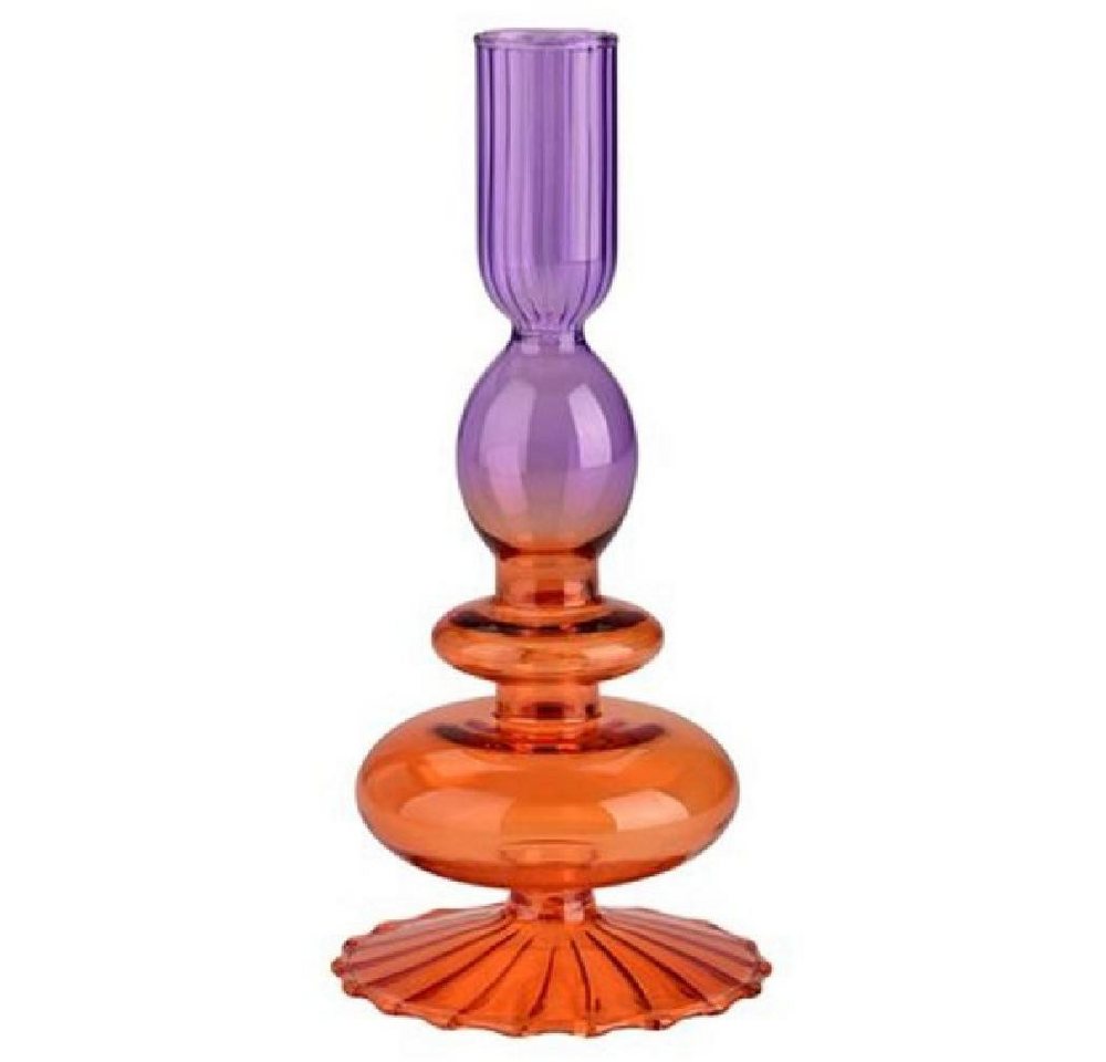 Giftcompany Kerzenhalter Kerzenständer Voile Lila Orange (19cm) von Giftcompany