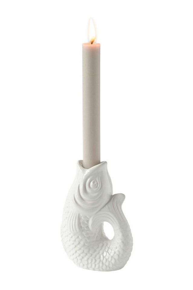 Giftcompany Kerzenhalter Monsieur Carafon Kerzenhalter Fisch S weiss 16,2cm von Giftcompany