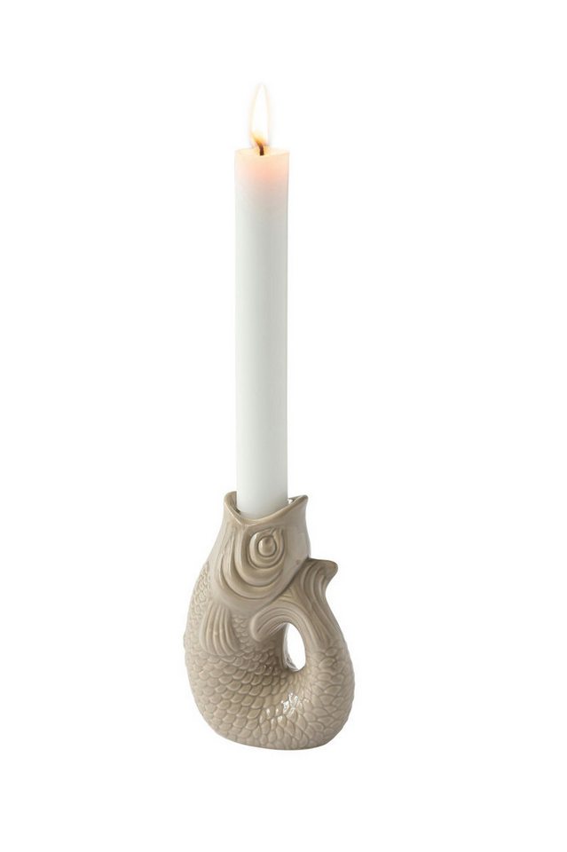 Giftcompany Kerzenhalter Monsieur Carafon Kerzenhalter Fisch XS sandstone 12,7cm von Giftcompany