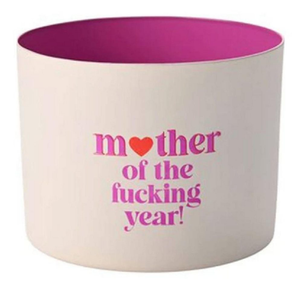 Giftcompany Kerzenhalter Windlicht Goa Mother of the Fucking Year Weiß Pink von Giftcompany