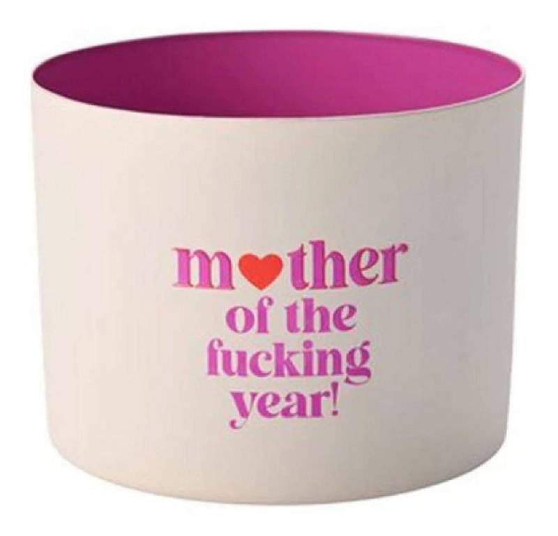 Giftcompany Kerzenhalter Windlicht Goa Mother of the Fucking Year Weiß Pink von Giftcompany