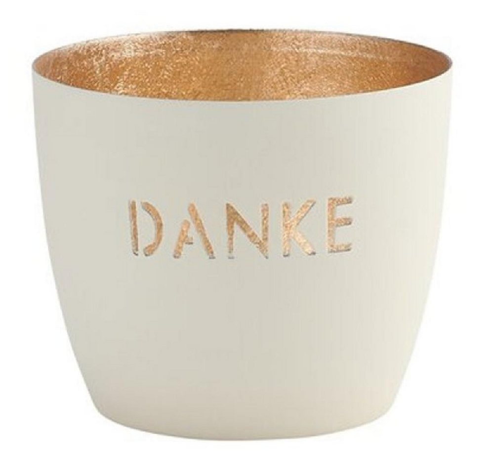 Giftcompany Kerzenhalter Windlicht Madras Danke Weiß Gold Giftcompany Kerzenhalter Windlicht Madras Danke Weiß Gold von Giftcompany