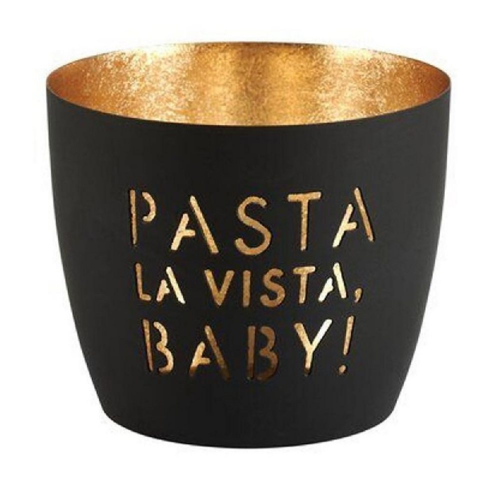 Giftcompany Kerzenhalter Windlicht Madras Pasta la Vista Baby! Schwarz Gold Giftcompany Kerzenhalter Windlicht Madras Pasta la Vista Baby! Schwarz Gold von Giftcompany