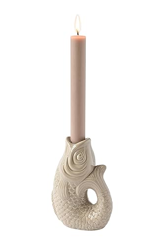 Giftcompany Monsieur Carafon Kerzenhalter Fisch S Sandstone 16,2cm von Giftcompany