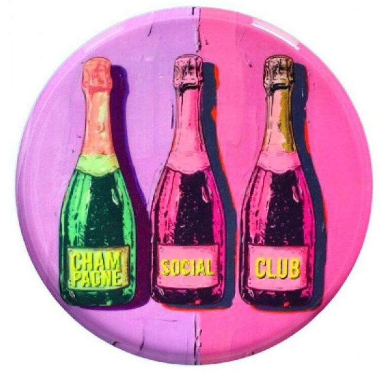 Giftcompany Tablett Dekotablett Love Trays Champagne Social Club (23cm) von Giftcompany