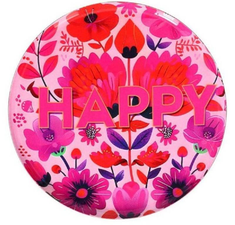 Giftcompany Tablett Dekotablett Love Trays Happy (17,7cm) von Giftcompany