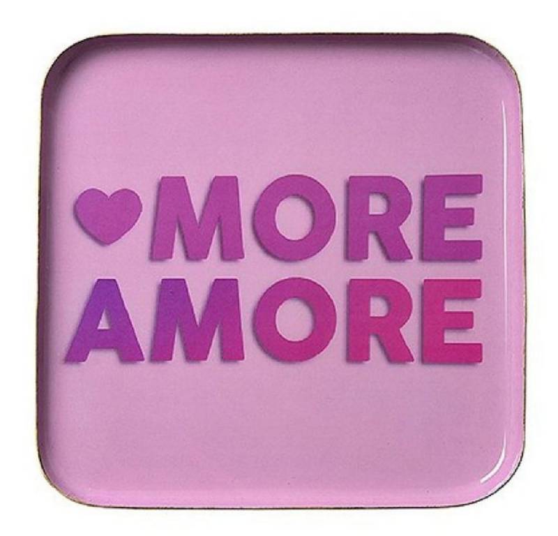 Giftcompany Tablett Dekotablett Love Trays More Amore (18,4cm) von Giftcompany