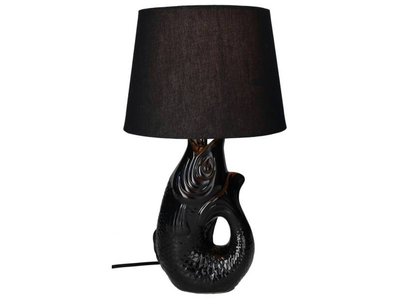 Giftcompany Tischleuchte Monsieur Carafon Fisch Lampe S schwarz 44cm von Giftcompany
