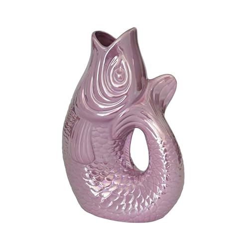 Giftcompany - Vase, Karaffe - Monsieur Carafon - Fisch - Steingut - Farbe: Rainbow Violett - (BxTxH): 21 x 12 x 31 cm - Größe: L von Giftcompany
