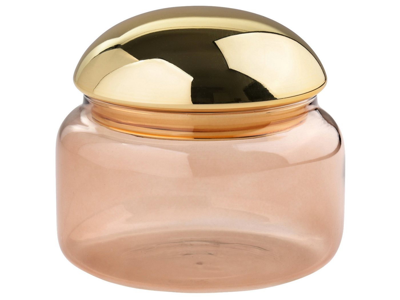 Giftcompany Vorratsdose Voile Glasdose M braun/gold 10,5cm, Glas von Giftcompany
