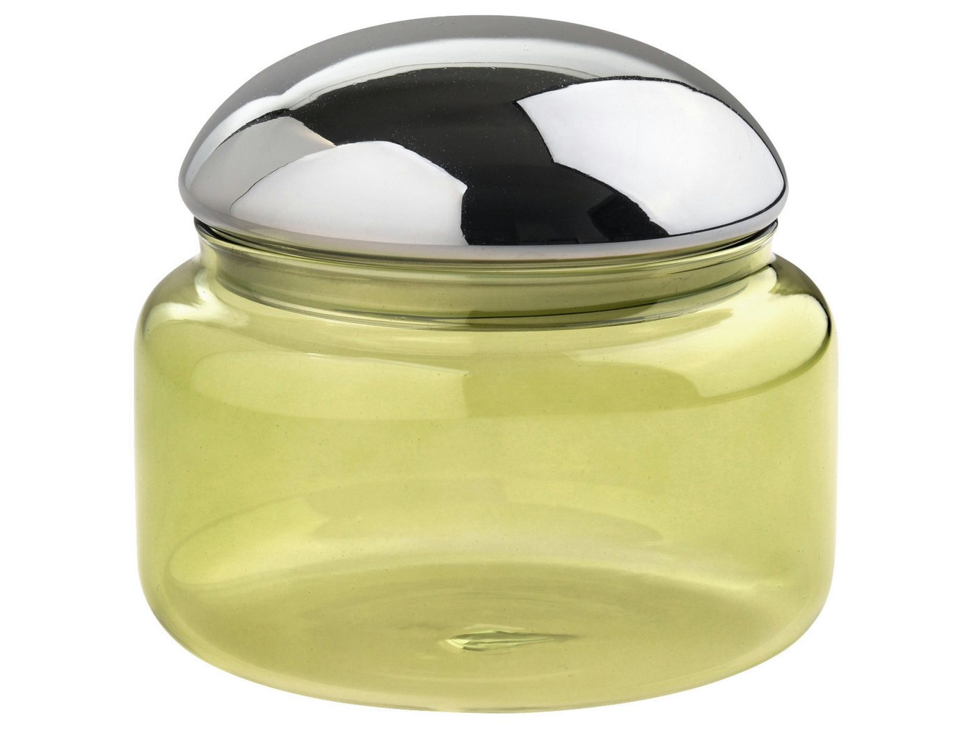 Giftcompany Vorratsdose Voile Glasdose M grün/silber 10,5cm, Glas von Giftcompany
