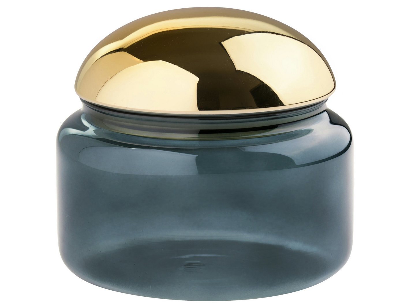 Giftcompany Vorratsdose Voile Glasdose S blau/silber 8,5cm, Glas von Giftcompany