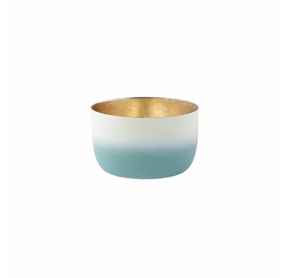 Giftcompany Windlicht Madras S Powder Blue / Weiß / Gold von Giftcompany