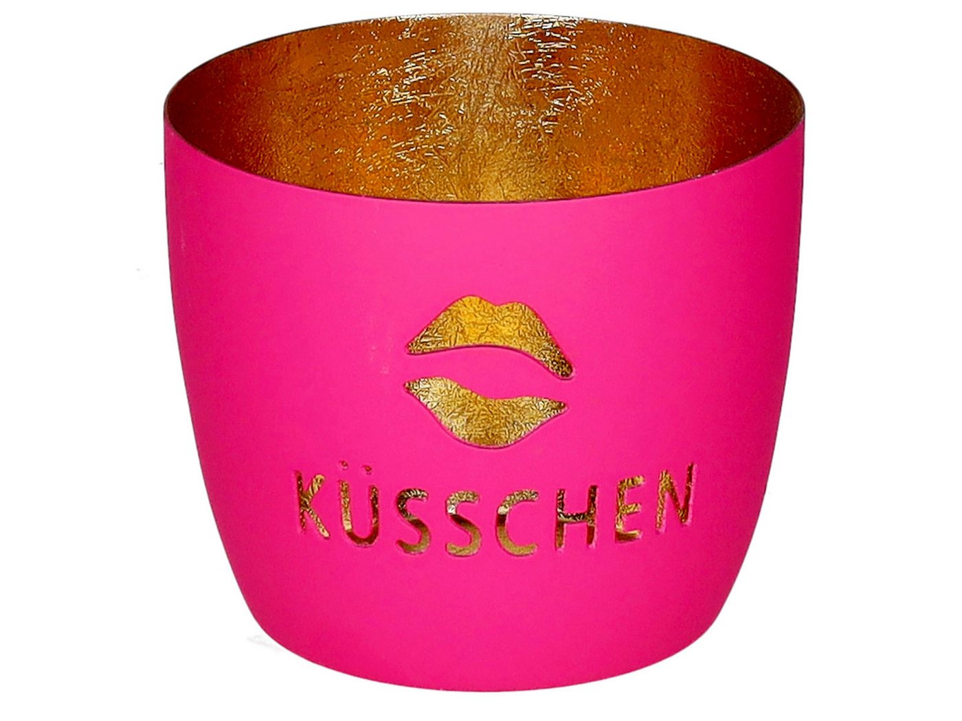 Giftcompany Windlicht Madras Windlicht M Küsschen hot pink/gold 8,5cm Giftcompany Windlicht Madras Windlicht M Küsschen hot pink/gold 8,5cm von Giftcompany