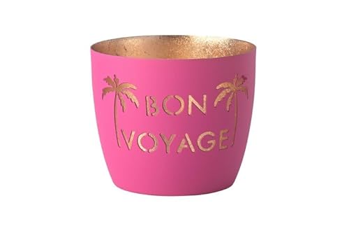 Giftcompany Windlicht Madras Bon Voyage Eisen Höhe 8,5 cm neon Purple Gold von Giftcompany