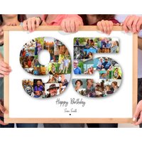 95. Geburtstag Foto Collage, Zahl Geschenk, Collage Geschenk von GiftedCollageCo