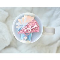 Cheer Stanley Namensschilder Deckel Topper Zubehör Personalisierte Cheerleader Tag Megaphon Schulfarben Becher 40 30 20 Unzen Geschenk Für Trainer von GifterStudioShop