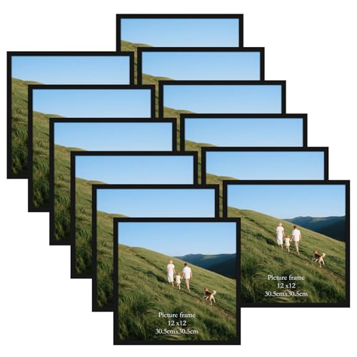 Giftgarden 12er Set Schwarz Bilderrahmen 30x30 cm – Schlichte Quadratische Fotorahmen aus PVC, Wanddekoration für Wohnzimmer, Schlafzimmer, Büro Giftgarden 12er Set Schwarz Bilderrahmen 30x30 cm – Schlichte Quadratische Fotorahmen aus PVC, Wanddekoration für Wohnzimmer, Schlafzimmer, Büro von Giftgarden