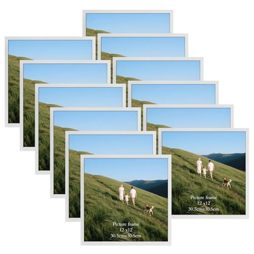 Giftgarden 12er Set Weiß Bilderrahmen 30x30 cm – Moderne Quadratische Fotorahmen aus PVC, Wanddekoration für Wohnzimmer, Schlafzimmer, Büro Giftgarden 12er Set Weiß Bilderrahmen 30x30 cm – Moderne Quadratische Fotorahmen aus PVC, Wanddekoration für Wohnzimmer, Schlafzimmer, Büro von Giftgarden