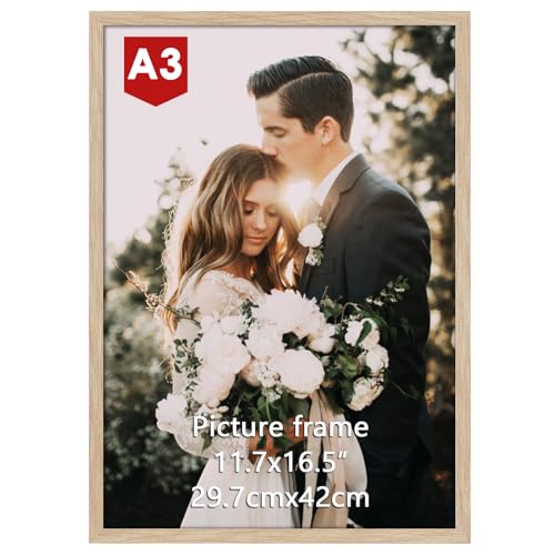 Giftgarden Holzfarbener Bilderrahmen A3, Einzel Rahmen für 29,7x42 cm Fotos und Bilder | Großer Posterrahmen – ausschließlich für horizontale oder vertikale Wandmontage Giftgarden Holzfarbener Bilderrahmen A3, Einzel Rahmen für 29,7x42 cm Fotos und Bilder | Großer Posterrahmen – ausschließlich für horizontale oder vertikale Wandmontage von Giftgarden