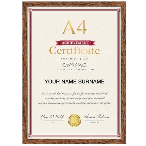 Giftgarden Walnussbraun Bilderrahmen A4, Rahmen DIN A4 für 21x29,7 CM Foto und Bilder, Einzel Fotorahmen für Kinderzeichnungen Kunstwerke Zertifikate Dokumente Giftgarden Walnussbraun Bilderrahmen A4, Rahmen DIN A4 für 21x29,7 CM Foto und Bilder, Einzel Fotorahmen für Kinderzeichnungen Kunstwerke Zertifikate Dokumente von Giftgarden